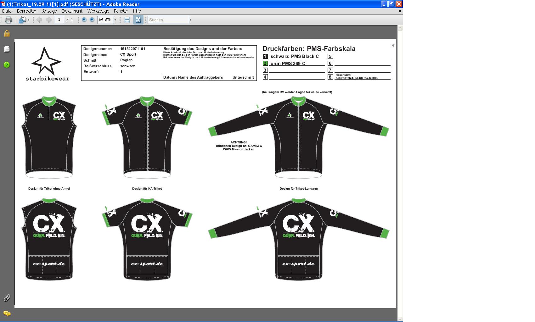 Trikot KA + LA cx sport.de