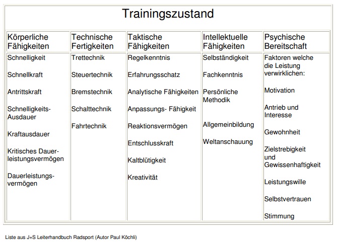 trainingszustand